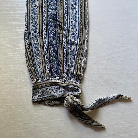 FREE PEOPLE Donatella Mock Neck Puff Shoulder Sleeve Size Large - Picture 5 of 13